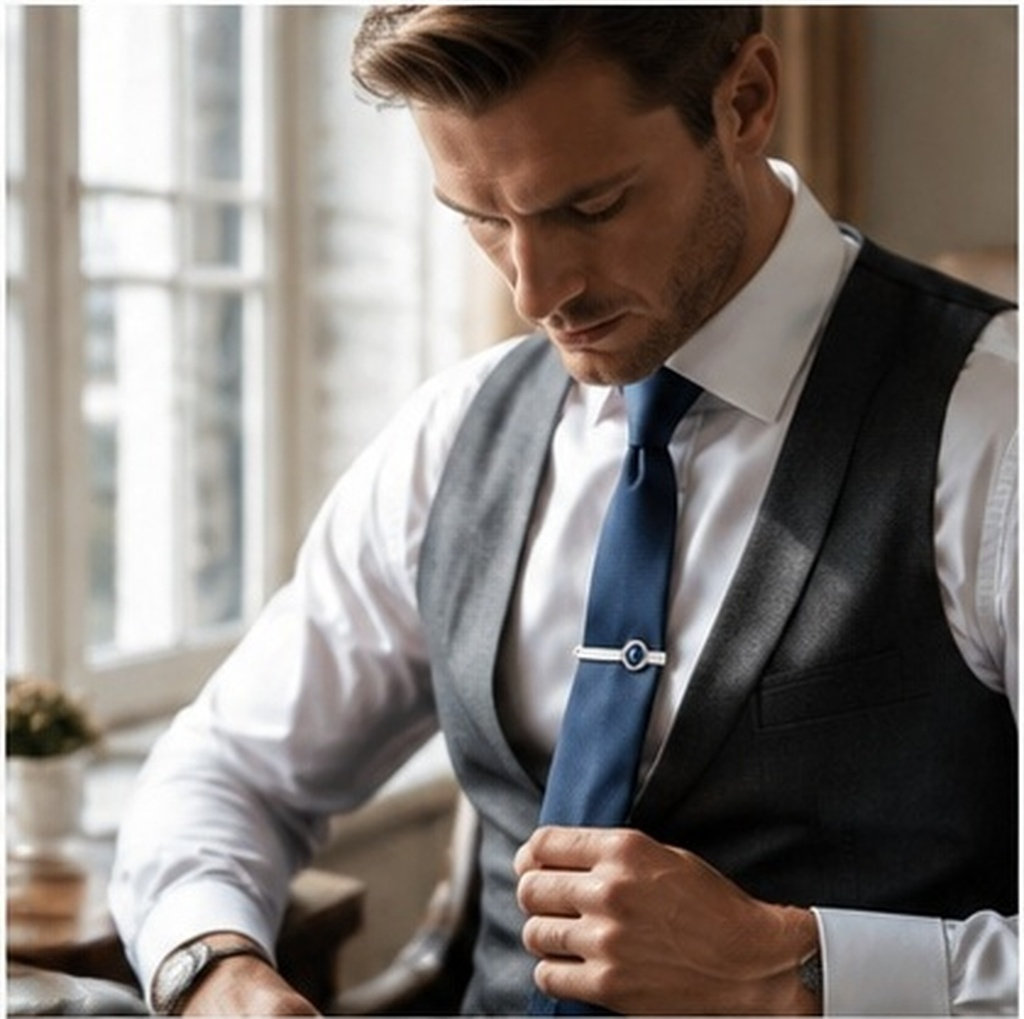 طقم مشبك ربطة عنق رجالي مكون م - مراجعة Tie Bar Set Gift وسعره